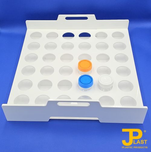 Stack rack for specimen Containers 36 place white